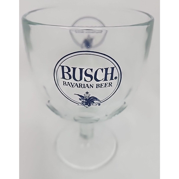 Vtg Anheuser Busch Glass Beer Goblet Thumbprint Streamed Dimples Carnival U272-1 - Picture 2 of 6